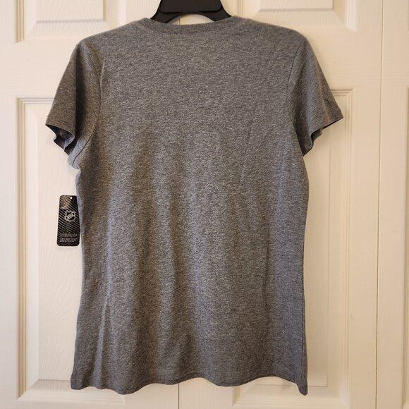 Detroit Red Wings NHL Womens T-Shirt L/G 12/14 Gray Cotton Blend Short Sleeve - Picture 6 of 8